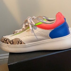 Hoff neon pink blue green and crocodile sneakers